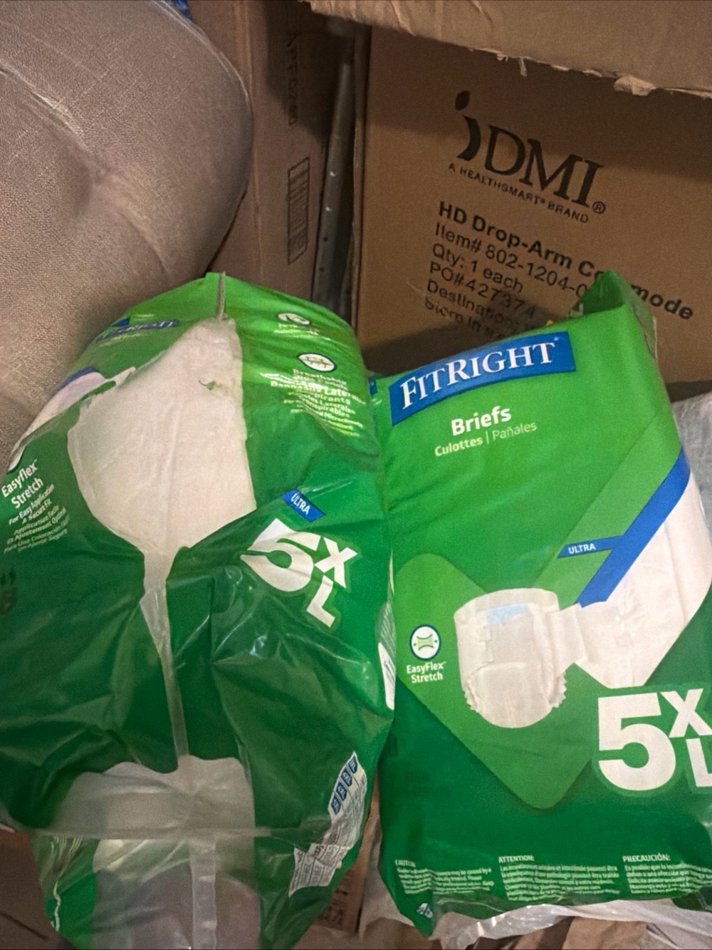 FitRight Bariatric Diapers 5XL Ultra Absorbency 16 X Disposable Briefs Open Box